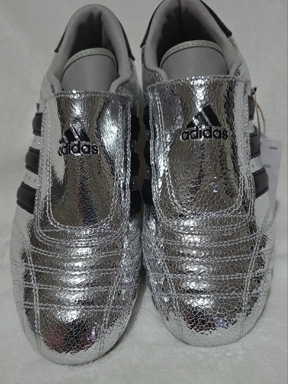 adidas Taekwondo Silver Metallic Women's Sneakers.